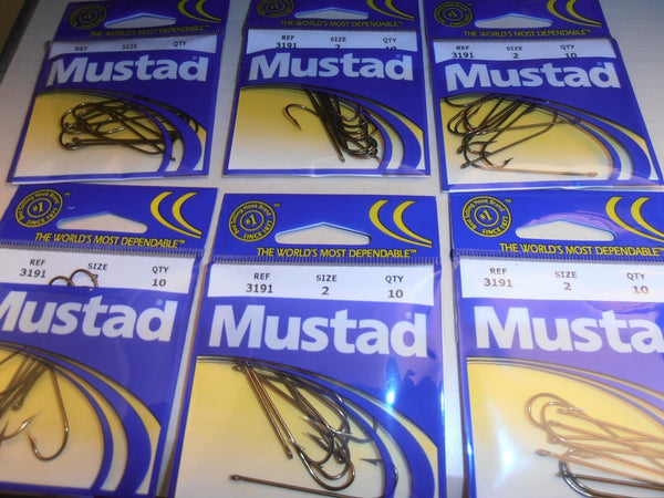 Mustad Poly Bag Hooks Bronze Carlisle 10 Per Carton - Size 16 Order 10