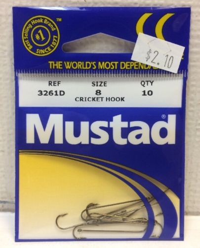 Mustad Poly Bag Hooks Bronze Cricket 10 Per Carton - Size 10 Order 10