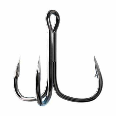 Trokar 3X Treble Hook Black Chrome EWG 2 Per Pack