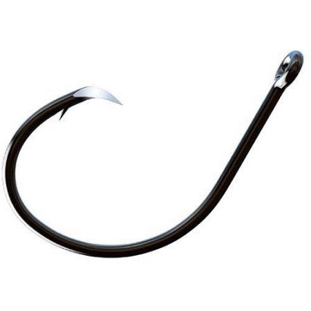 Trokar AP Saltwater Lite Wire Circle Platinum Black - Non Offset - 8 Per Pack - Size 7/0