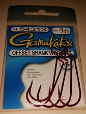 Gamakatsu Superline Worm Hook X-Wide EWG Red Offset - 2/0 - 5 Per Pack