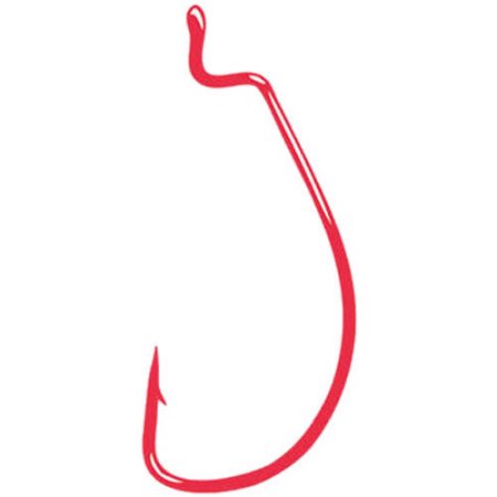 Gamakatsu Superline Worm Hook X-Wide EWG Red Offset - 2/0 - 5 Per Pack