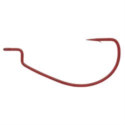 Gamakatsu Worm Hook Extra Wide Gap X-Wide Red Off 1/0 6 Pack