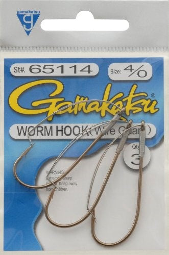 Gamakatsu Weedless Worm Hook Bronze Size 2/0