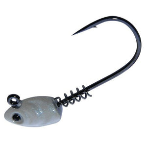 Gamakatsu Superline Swim Bait Head Hook Pearl White Per 3