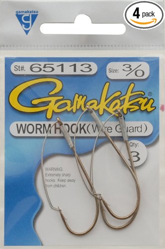 Gamakatsu Weedless Worm Hook Bronze Size 2/0