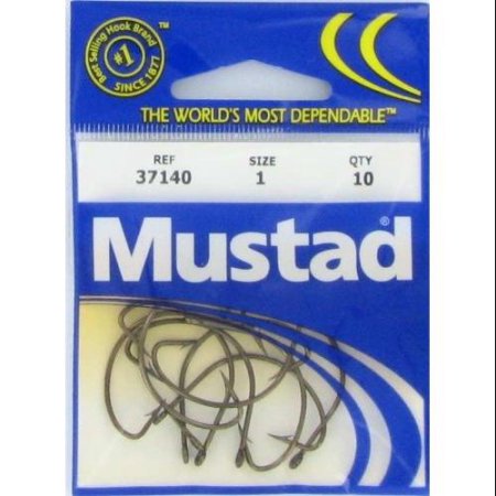 Mustad Poly Bag Hooks Bronze Wide Gap 10 Per Carton Order 10