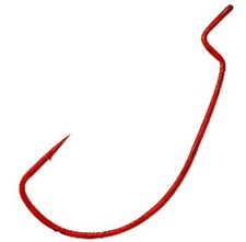 Gamakatsu Superline Worm Hook X-Wide EWG Red Offset - 2/0 - 5 Per Pack