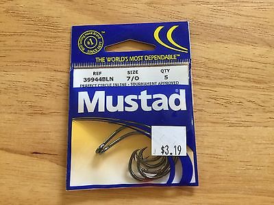 Mustad Demon Circle Hook Black Nickel Size 1/0 8 Per Pack