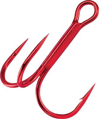 Gamakatsu Treble Hook Red Size 8 Super Sharp 10 Per Pack