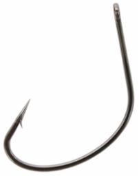 Gamakatsu Shiner Hook Black Nickel Wide Gap 1/0 6 Per Pack