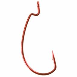 Gamakatsu Superline Worm Hook X-Wide EWG Red Offset - 2/0 - 5 Per Pack