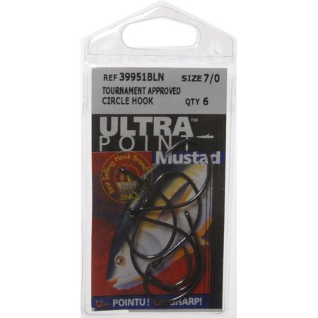 Mustad Ultra Demon Circle Hook Black Nickel 1X 10 Per Pack - Size 1