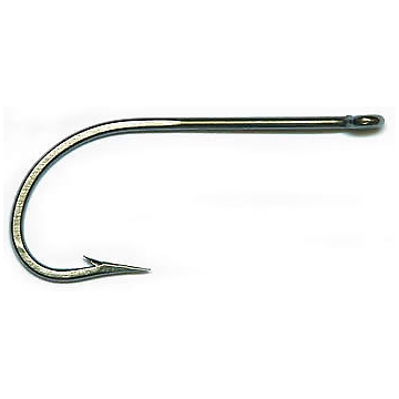 Mustad Oshaugnessy Hook Cadmium/Tin Big Eye 100 Per Box - Size 1/0