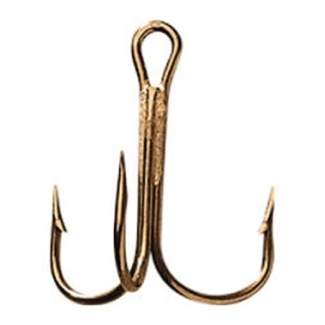 Mustad Treble Hook Gold Size 10 25 Per Box