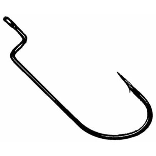 Owner Worm Hook Red X-Strong Offset Size 2/0