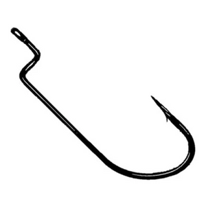 Owner Worm Hook Red X-Strong Offset Size 2/0