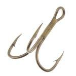 Trokar 2X Treble Hook Black Chrome Round Bend 2 Per Pack