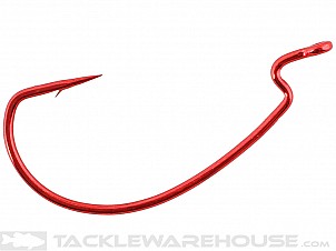 Gamakatsu Superline Worm Hook X-Wide EWG Red Offset - 2/0 - 5 Per Pack