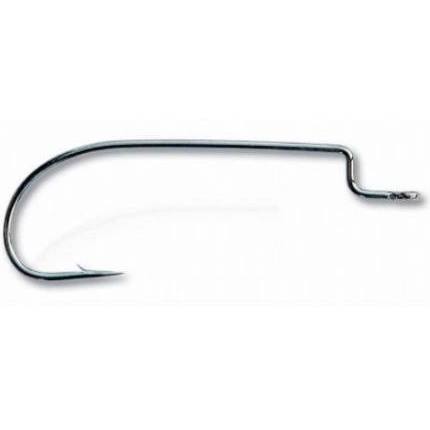 Mustad Ultra Point Worm Hook Black Offset Sproat Bend 5 Pack